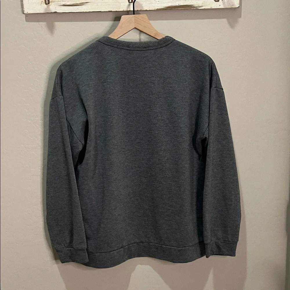 Fall Vibes Top Sweatshirt Leave Grandma Embroidered Shirt Autumn Leopard Cheetah - Picture 6 of 12